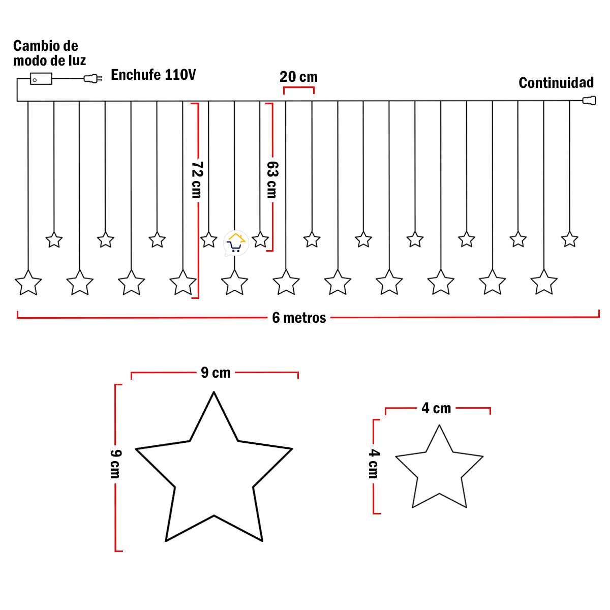 Luces Led Estrellas